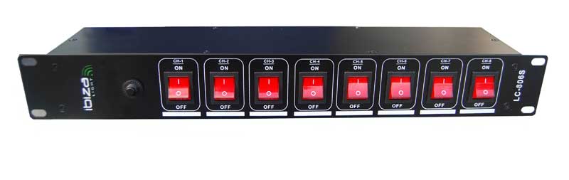 Interruptores de caja de iluminación de 8 canales Rack de 19"