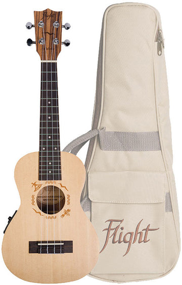DUC525CEQ Concert Electro Ukulele -Solid Top Zebra -