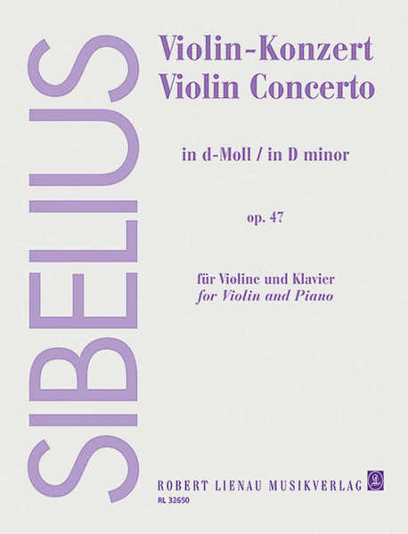 Sibelius J. - VIOLIN-konzert D-moll Op.47 - Violon et Piano