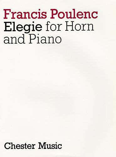 Poulenc Francis - Elegie - Cor Piano