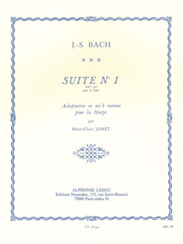 Suite número 1 BWV 996 adaptada para laúd