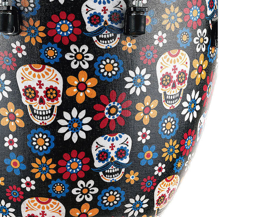 PERCUSSION 12" ALPINE SERIES DJEMBE SYNTHETIC HEAD DAY OF THE DEAD - ADJ12-DA