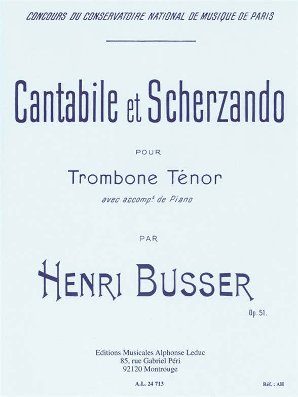 Cantabile y Scherzando para trombón y piano