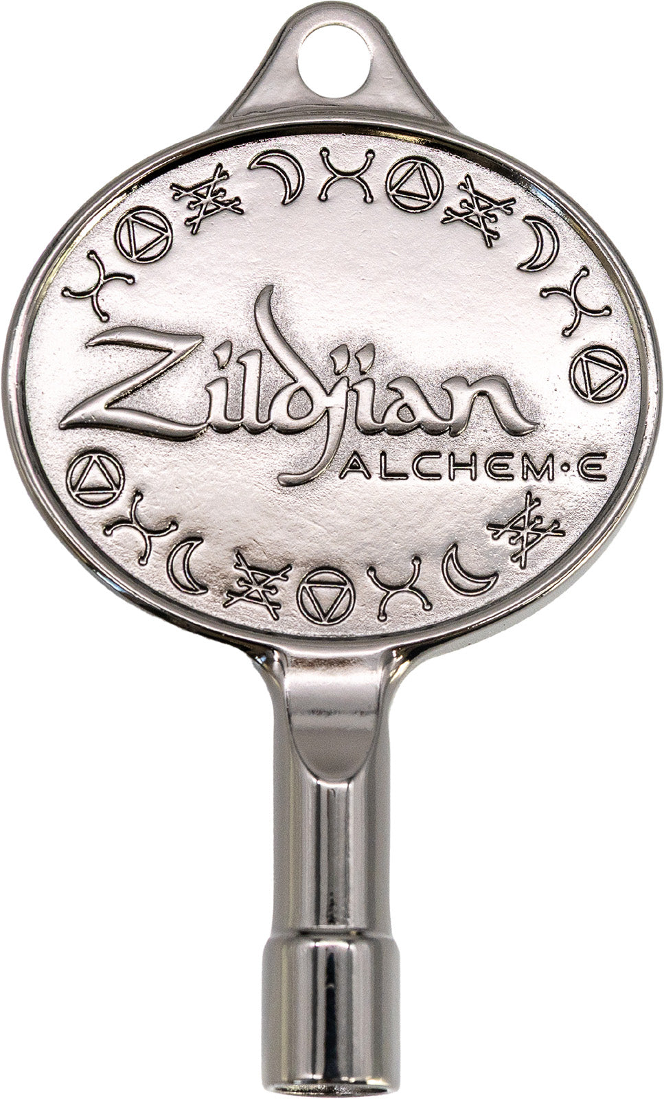 Zildjian ZXDK0011 Llave De Afinación De Batería Cromado Negro Con Logotipo Alchem-E