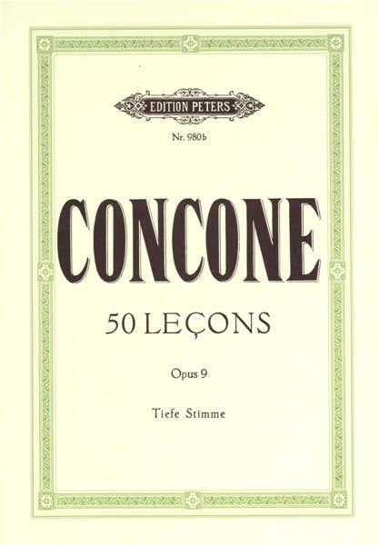 Concone Giuseppe - 50 Lecons Op 9 - Low Voice And Piano (par 10 Minimum)