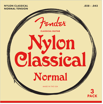 NYLON ACOUSTIC STRINGS 100 CLEAR/SILVER TIE END GAUGES .028-.043 3-PACK