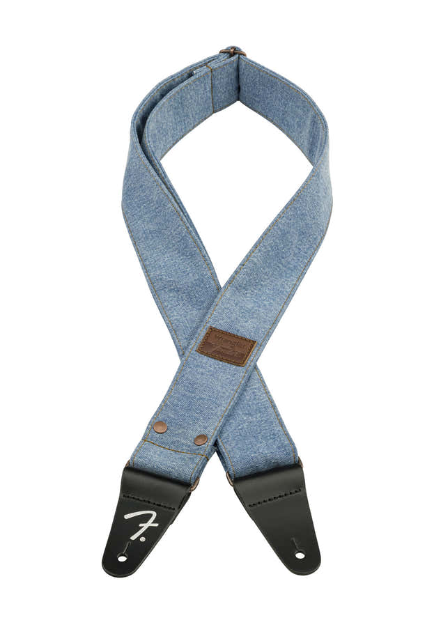 x Wrangler correa de denim con remaches índigo claro