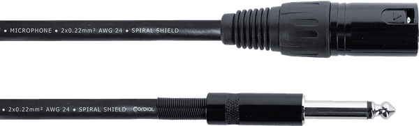 Cordial Cable de Audio XLR Macho / Jack Mono 5 M