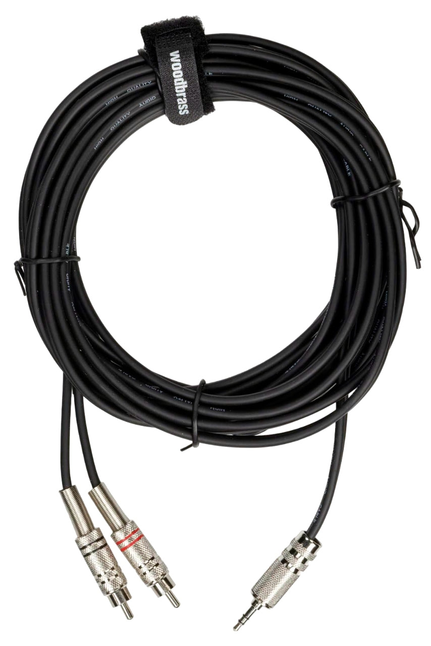 Cable Mini Jack Estéreo / 2 RCA Macho - 6 m - AC22