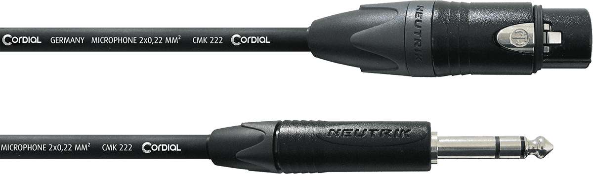 Cable de Audio Estéreo XLR Hembra/Jack 2,5 M
