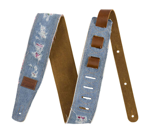 x Wrangler correa de denim desgastado índigo