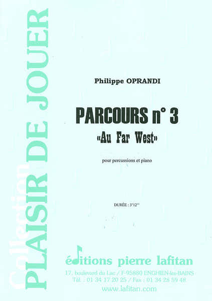 OPRANDI P. - PARCOURS N°3 "AU FAR-WEST" - PERCUSSIONS & PIANO