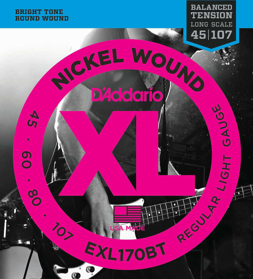 EXL170BT Entorchado de níquel escala larga regular ligero 45-107