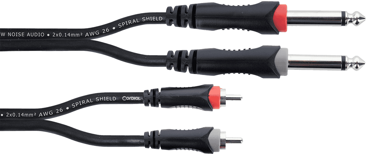 Cable Audio Doble Jack Mono - RCA 1,5 M