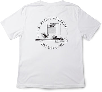 White T-Shirt Black Ride Logo L-Size