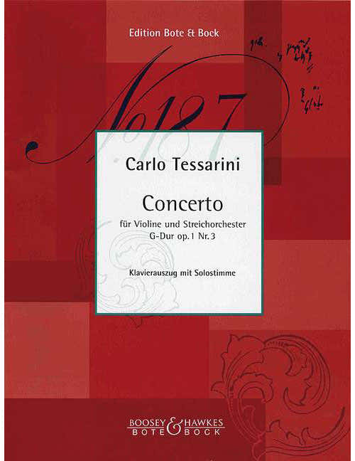 Tessarini - Violin Concerto In G Major Op. 1/3 - Violon et String Orchestre