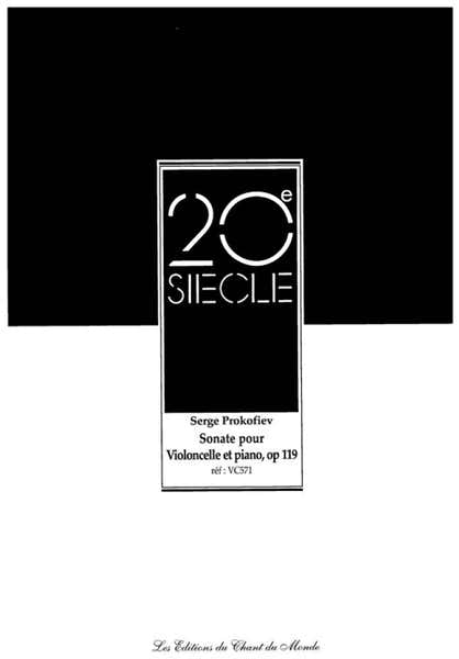 Prokofiev S. - Sonate Op. 119 - Violoncelle et Piano