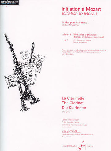 Dangain Guy - Initiation A Mozart Vol.3 (etudes) - Clarinette