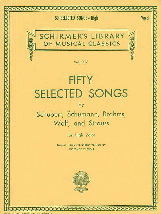 50 SELECTED SONGS - HIGH VOICE