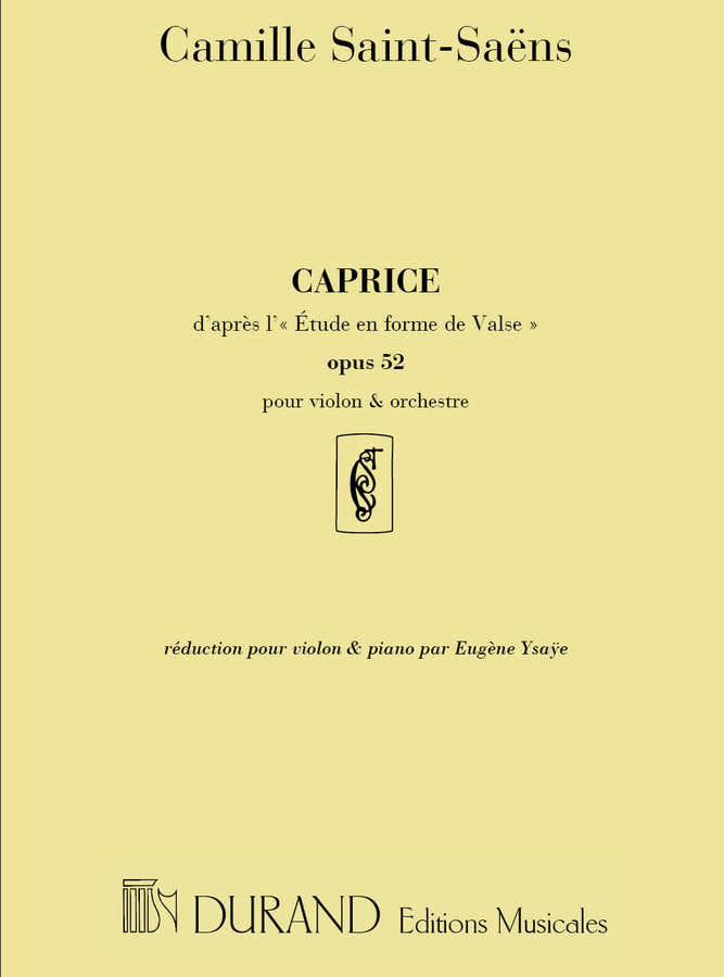 SAINT SAENS C. - CAPRICE OP 52 N 6 - VIOLON ET PIANO