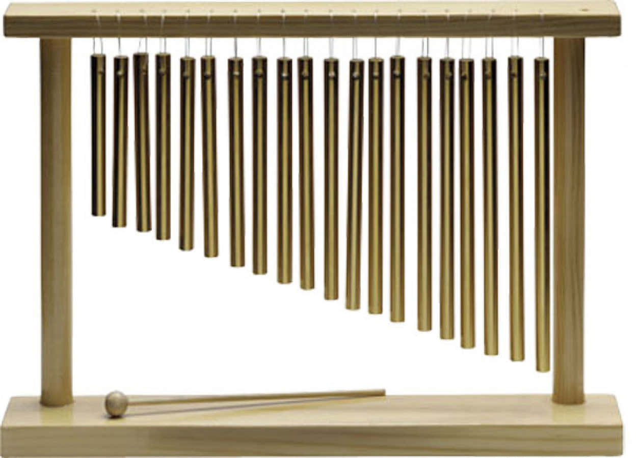 Bar Chimes 2 barras sobre soporte de madera