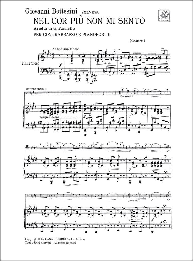 Bottesini - Nel Cor Piu Non Mi Sento (arietta Di G. Paisiello)