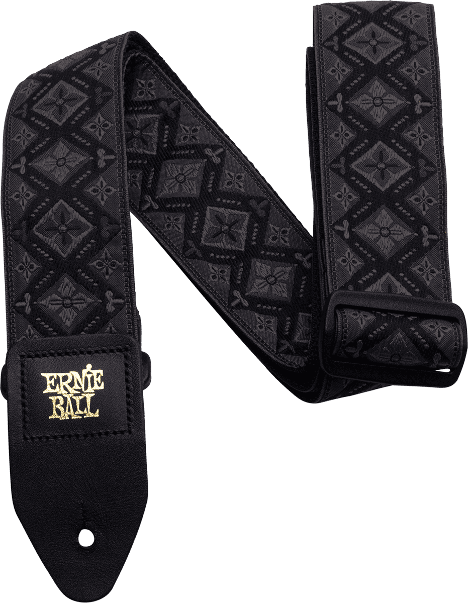 REGAL BLACK JACQUARD GUITAR STRAP