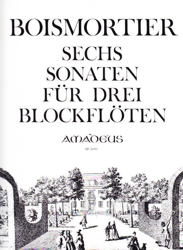 Boismortier Joseph Bodin (de) - 6 Sonaten Op.7 3 FüR Drei Blockfläten