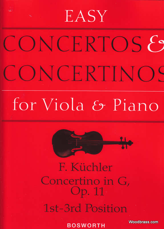 KUCHLER F. - CONCERTINO IN G OP.11 1ST-3RD POSITION - VIOLA PIANO