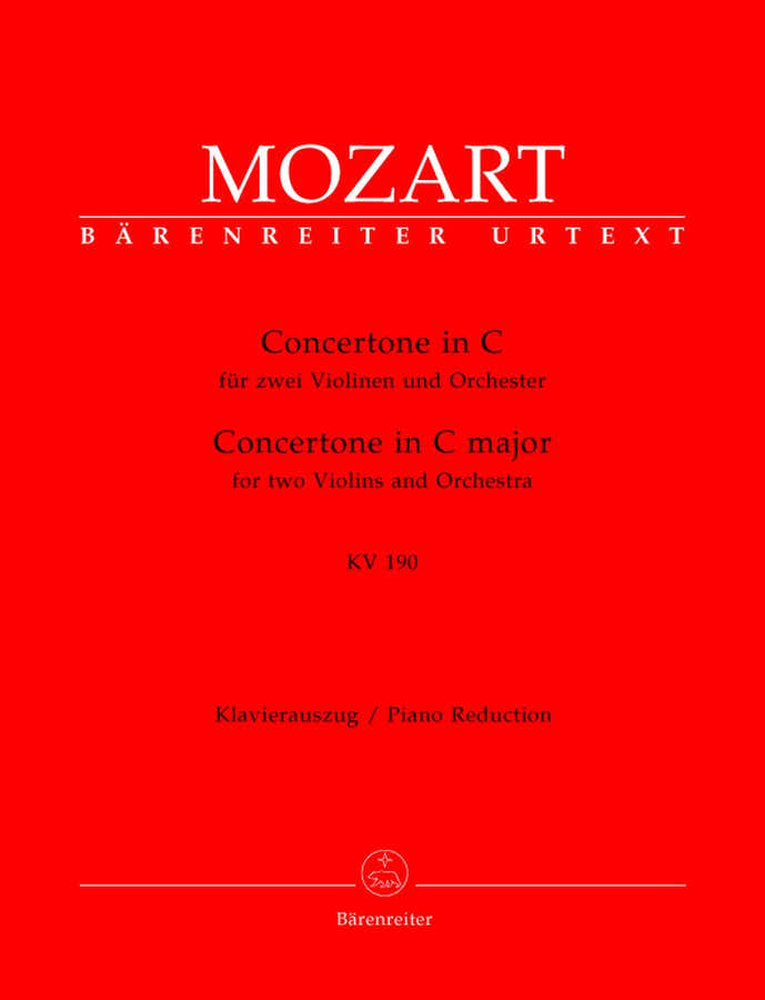 Moz W.A. - Concertone En Do Majeur Pour 2 Violons Et Orchestre Kv 190(166B,Kv6:186)