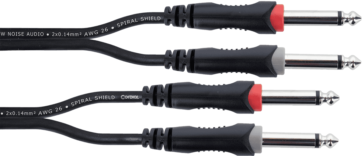 Cable de Audio Doble Jacks Mono 6 M
