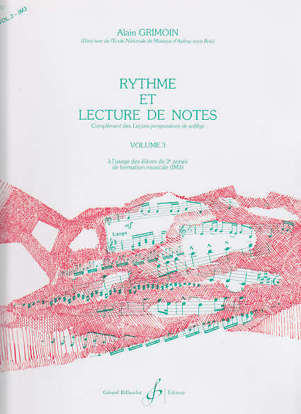 Grimoin Alain - Rythme et Lecture De Notes Vol.3
