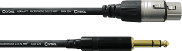 Cable de Audio Jack Estéreo / XLR Hembra - 30 CM