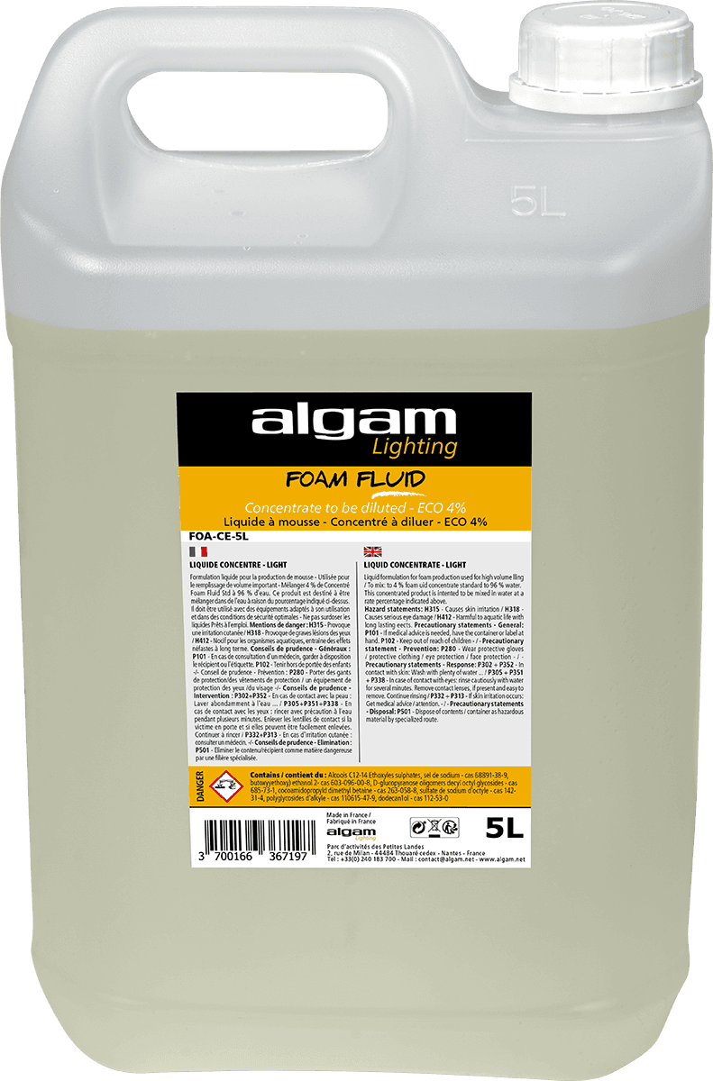 Algam Lighting Líquido de espuma concentrado para diluir ECO 4% 5L