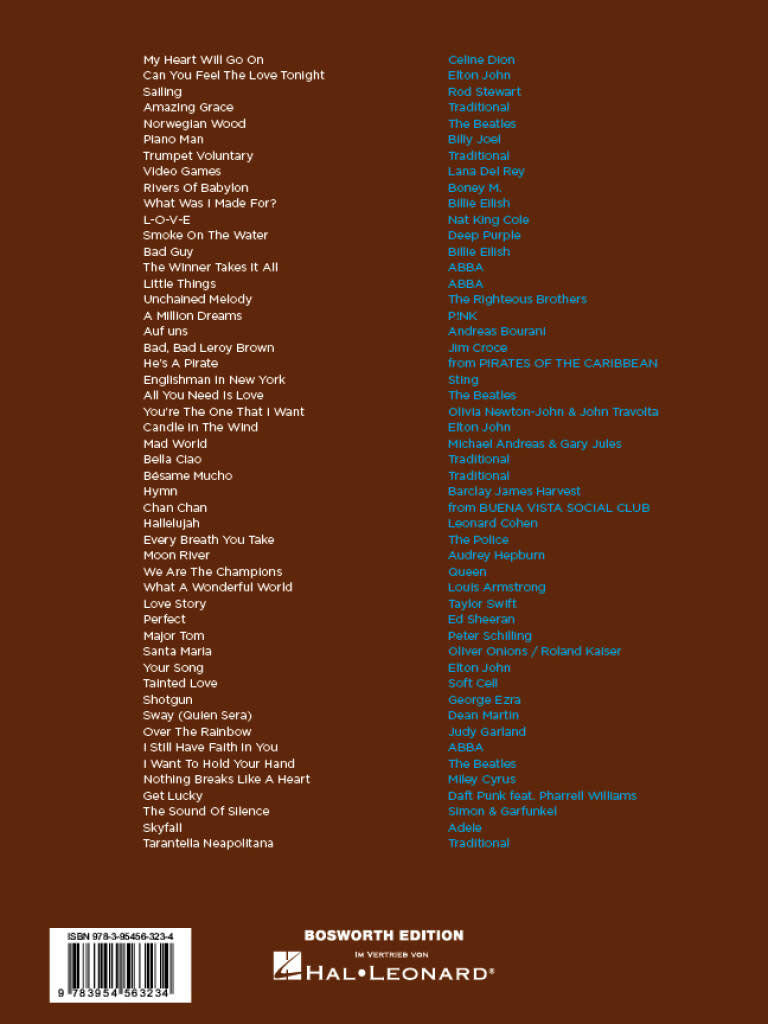 50 Pop Classics Accordéon