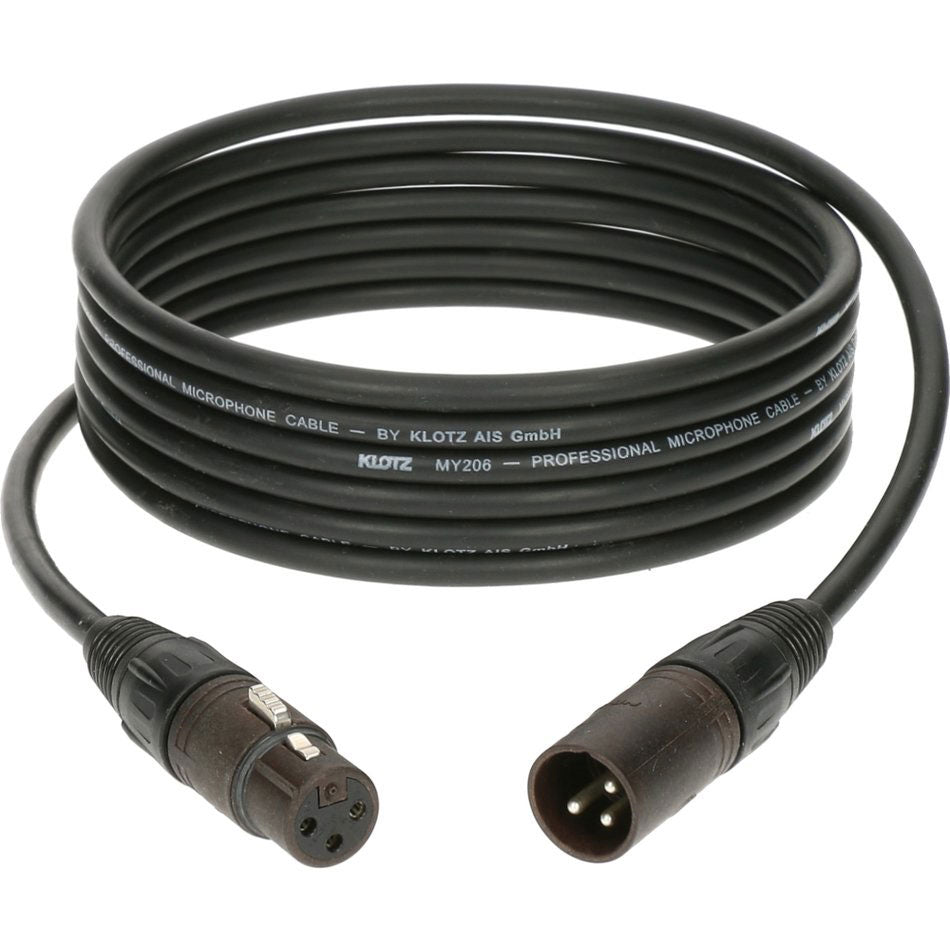 Klotz M1 MIC CABLE BLACK 20M XLR 3P. F/M NEUTRIK MP BRASS