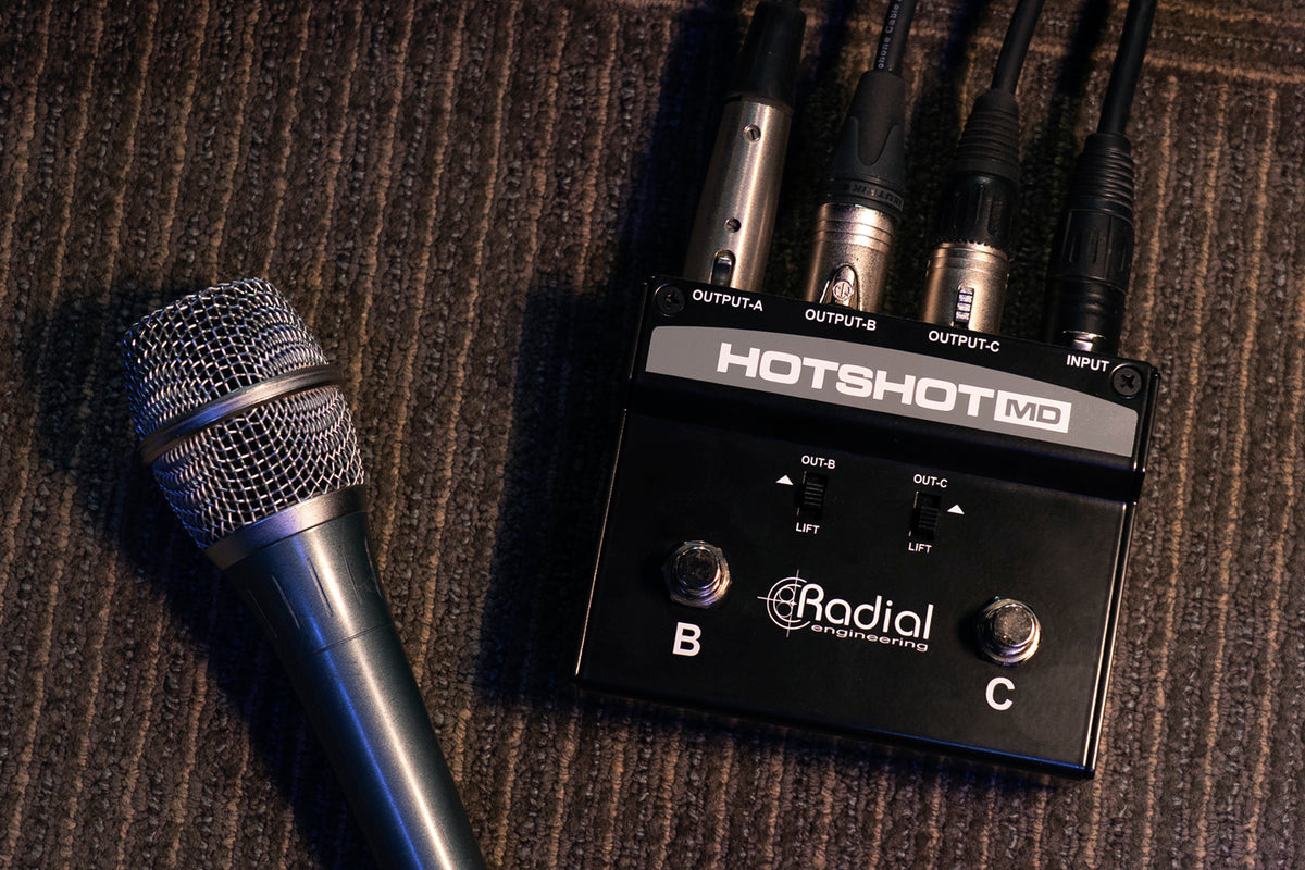HOTSHOT-MD Conmutador de micrófono con 3 salidas