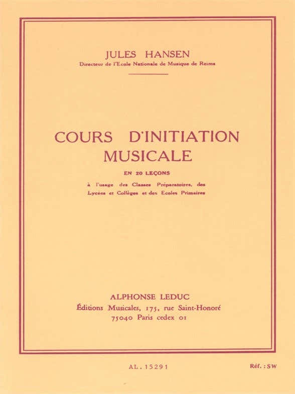 Cours Dinitiation Musicale en 20 Lecons Cle de Sol