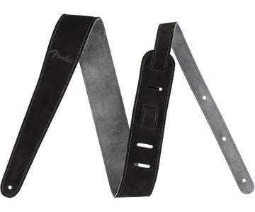 2" Correa de ante negra/gris reversible