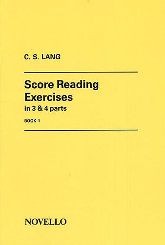 Novello Lang C S - Score Reading Exercises In 3 And 4 Parts Book 1 - Organ