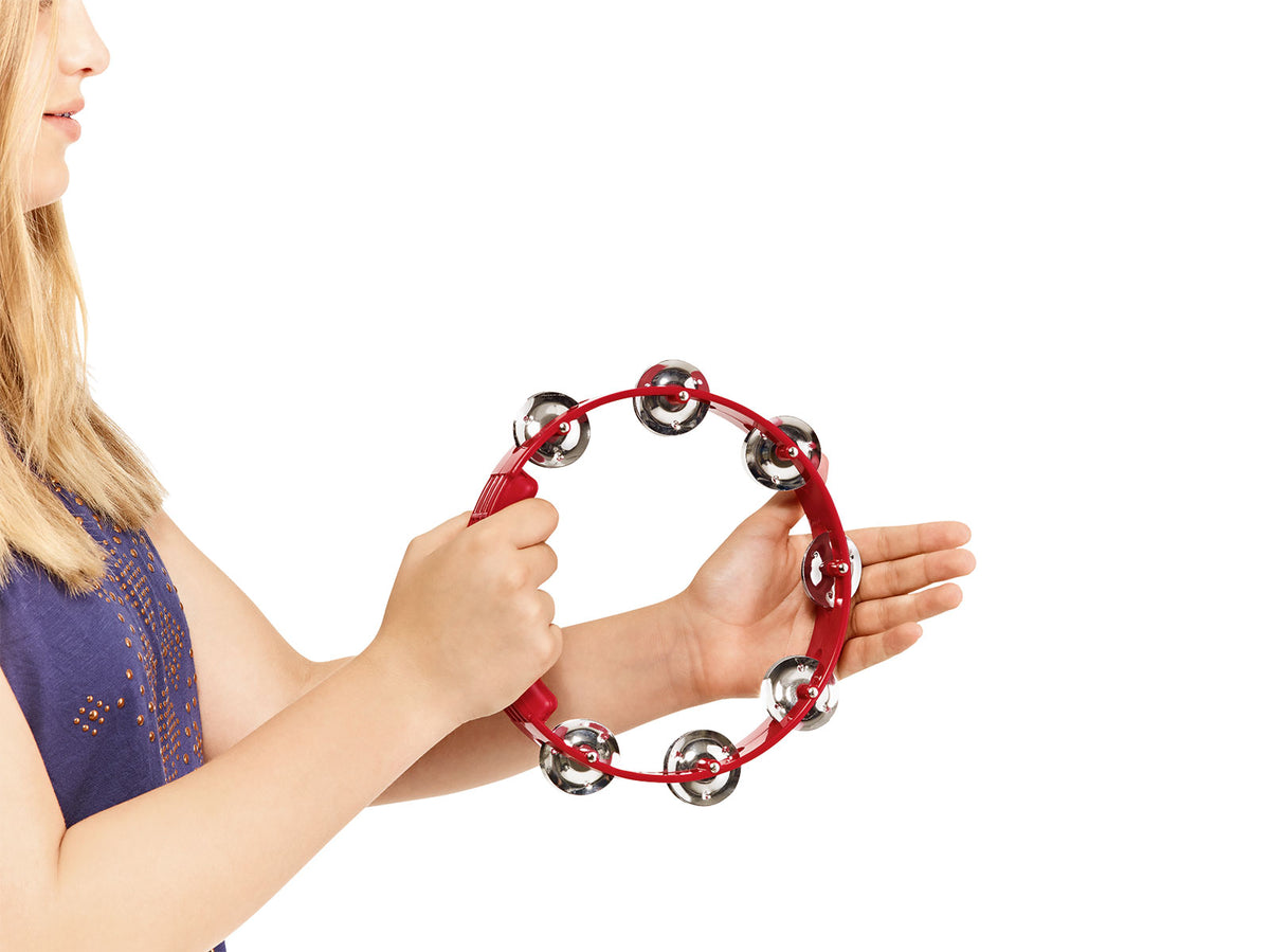 COMPACT ABS TAMBOURINE - GRASS-GREEN - 8? - 1 ROW VERSION