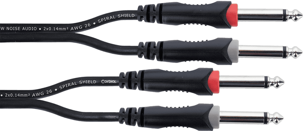 Cordial Cable de Audio de Dos Jacks Mono 3 M