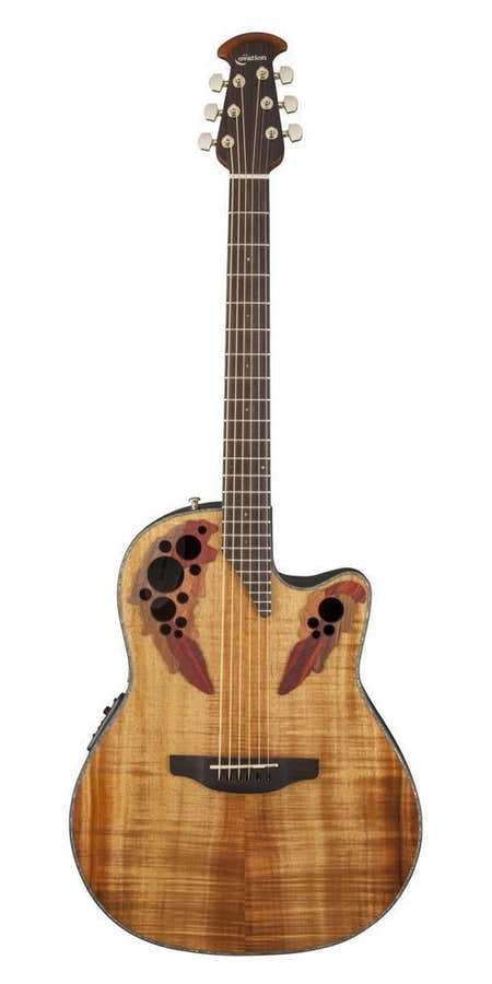 Guitarra Electro-Acústica Celebrity Elite Plus Mid Cutaway Figured Koa