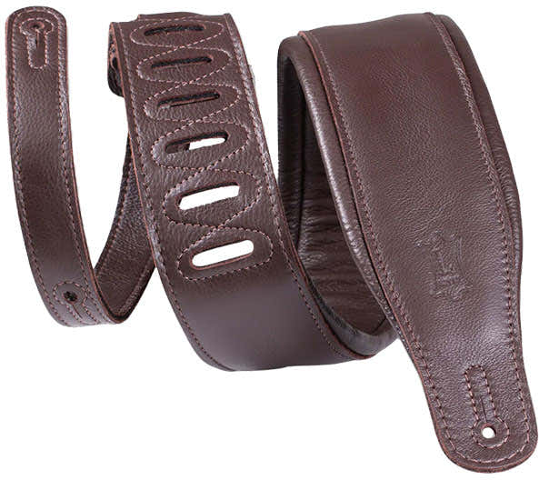 Cuero Premium Acolchado 8,25cm - Marrón Oscuro-Marrón Oscuro