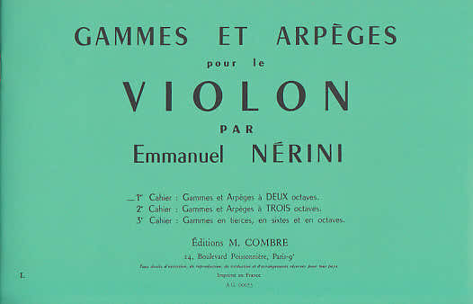 Nerini Emmanuel - Escalas y arpegios Vol.1 - Violín