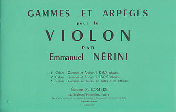 Nerini Emmanuel - Escalas y arpegios Vol.1 - Violín