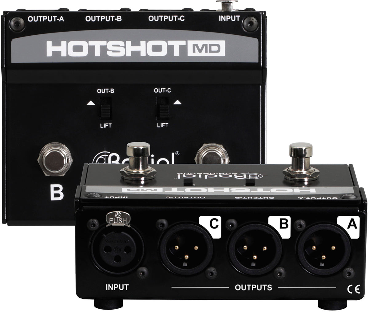 HOTSHOT-MD Conmutador de micrófono con 3 salidas