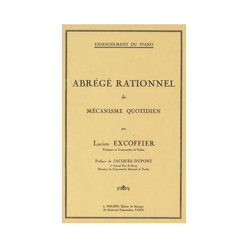 Excoffier - Abrégé Rationnel Mécanisme - Piano