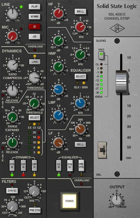 UAD SSL 4000 E Tira de canal